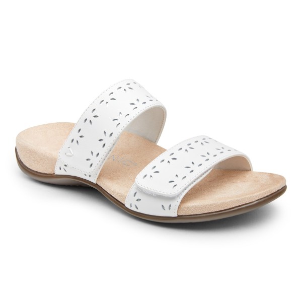 Vionic Sandals Ireland - Randi Slide Sandal White - Womens Shoes Sale | RWTCK-1806